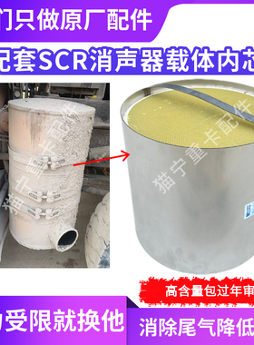 适配红岩新金刚国五后处理器消声器SCR载体内芯 原装凯龙三元催化