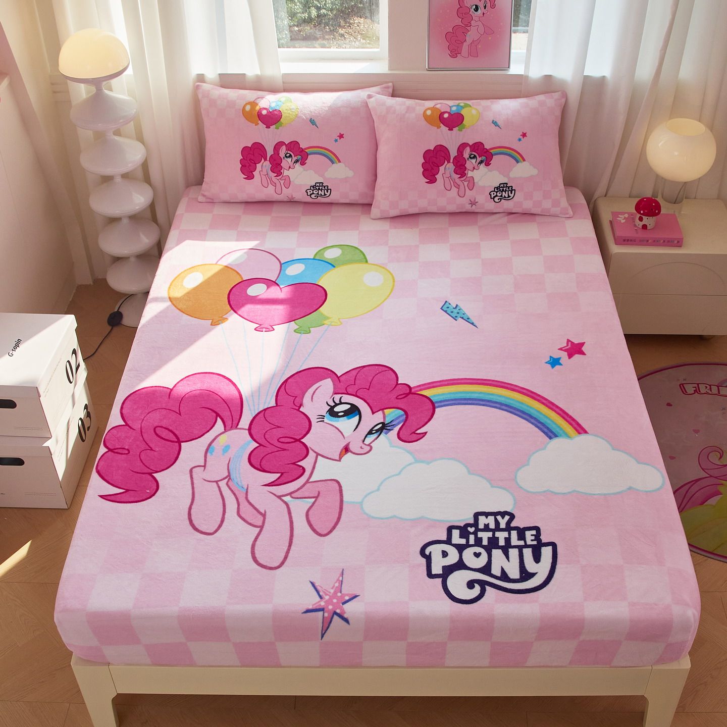 双面牛奶绒被罩防静电被套2025新款儿童床小马宝莉牛奶绒单床笠