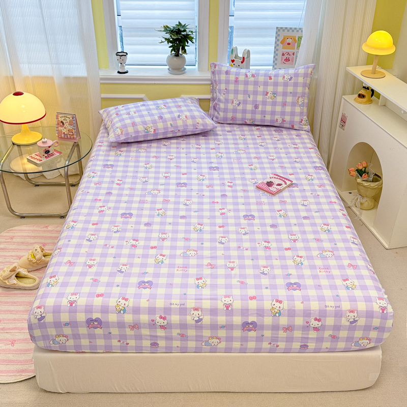 凯蒂猫 儿童纯棉床单床笠 2025新款高支密全棉印花单品-单床笠