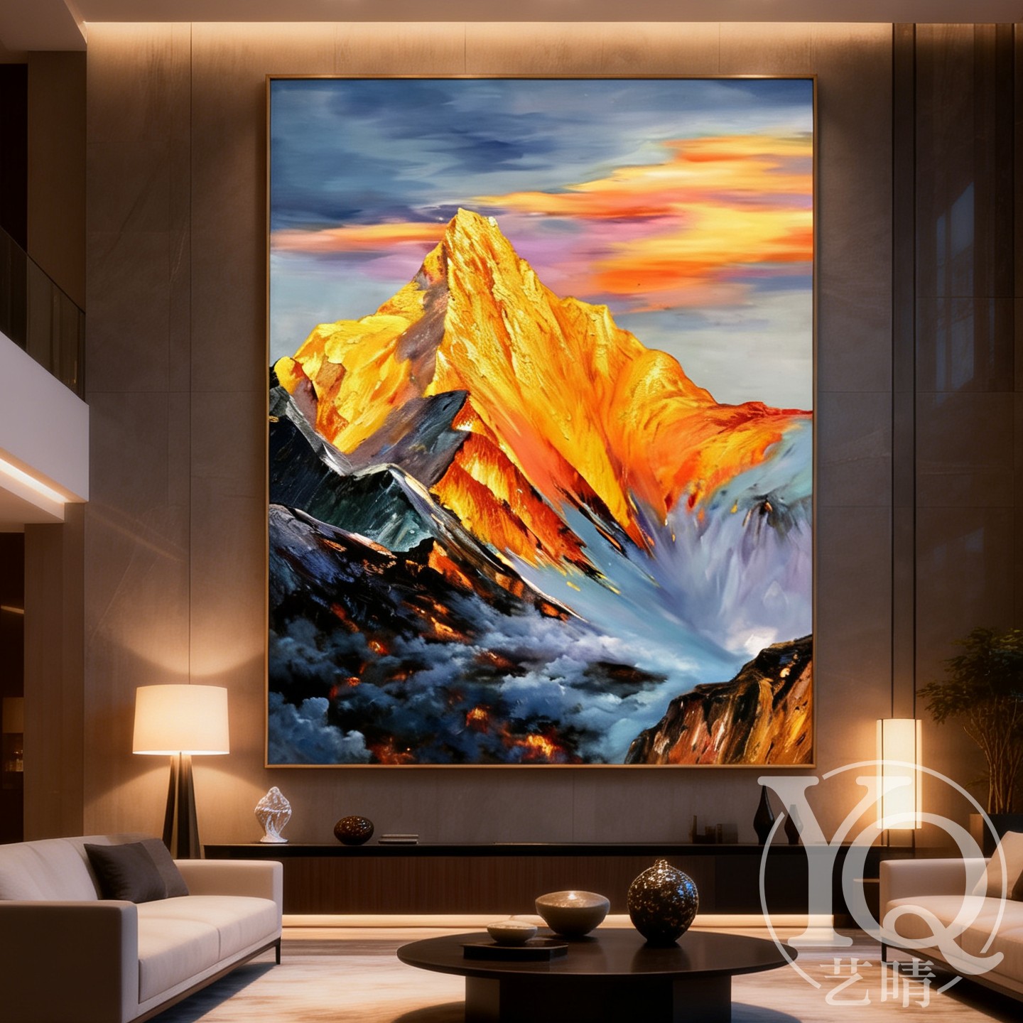 艺晴纯手绘油画大芬村抽象画挂画