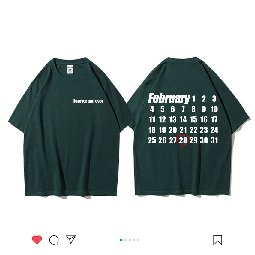 定制不一样情侣装/纯棉短袖周年生日历纪念日礼物男女朋友T恤上衣