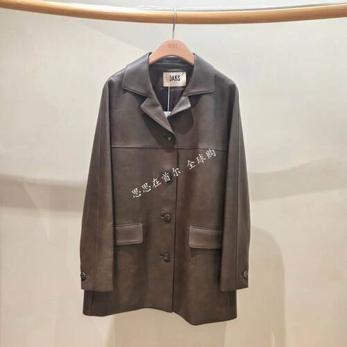 韩国代购 DAKS 26冬 皮衣 DLCO6F608