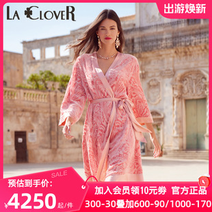 晨袍LC48UW1 睡袍睡衣女长款 春秋季 爱慕高端LACLOVER兰卡文正品