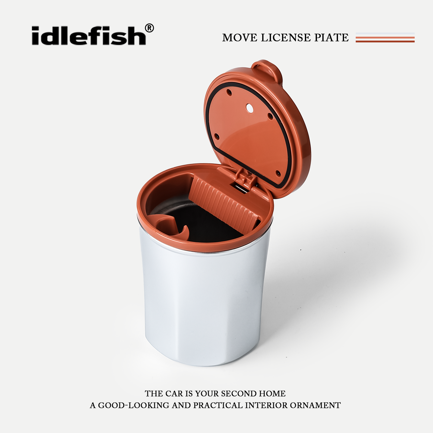 IDLEFISH丨车载烟灰缸带灯光金属咖啡杯内胆汽车烟灰缸车上用品