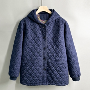 妈妈薄款棉服外套女新款中老年人奶奶轻薄套棉袄老太太大码薄棉衣