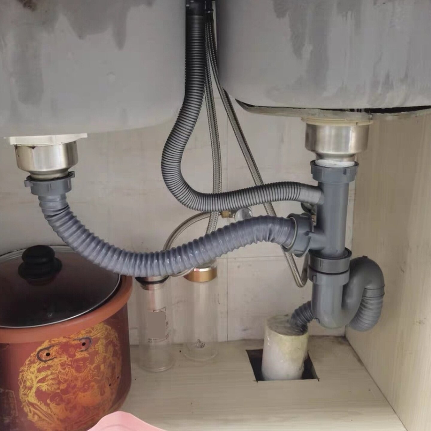 防臭管子排水管管道厨房下水管下水器洗碗池全套套装水槽配件双盆