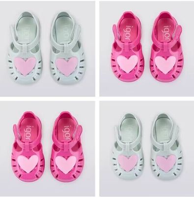 igor夏季包头罗马女童沙滩果冻鞋