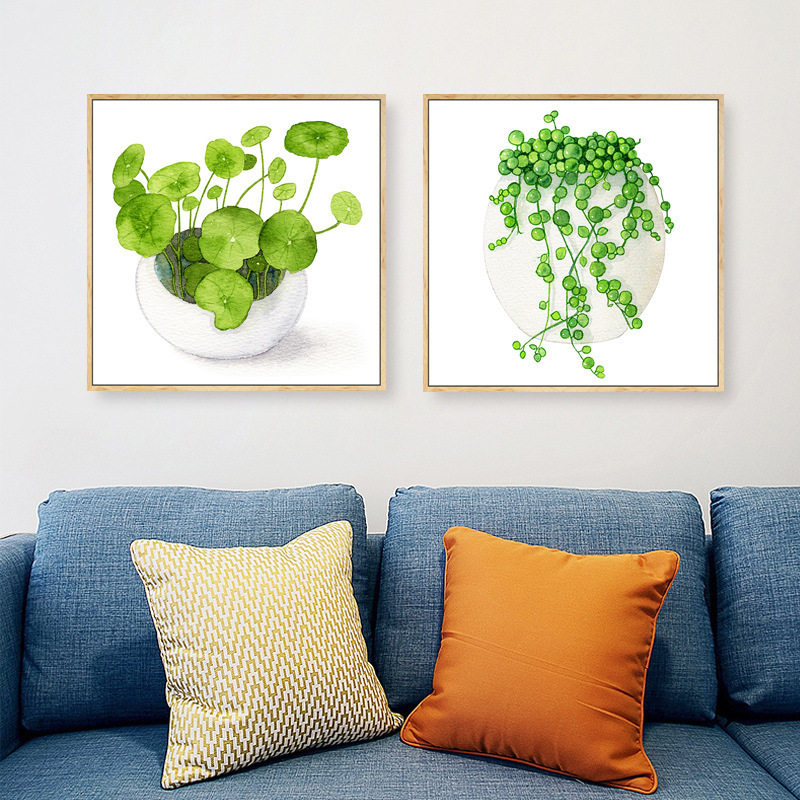 钻石绣2024年新款满钻客厅贴钻十字绣三联画清新绿色植物AL1197,居家布艺,钻石绣,淘宝优惠券,粉丝福利购,淘宝优惠卷