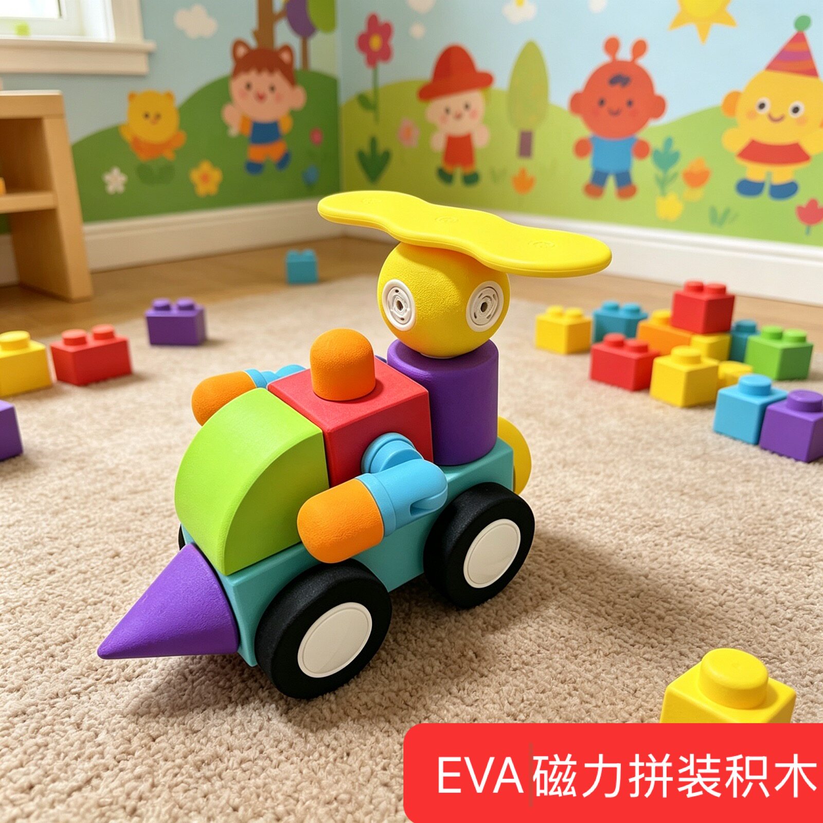 磁力EVA积木儿童益智玩具安全无毒百变造型宝宝男孩女孩礼物赠品