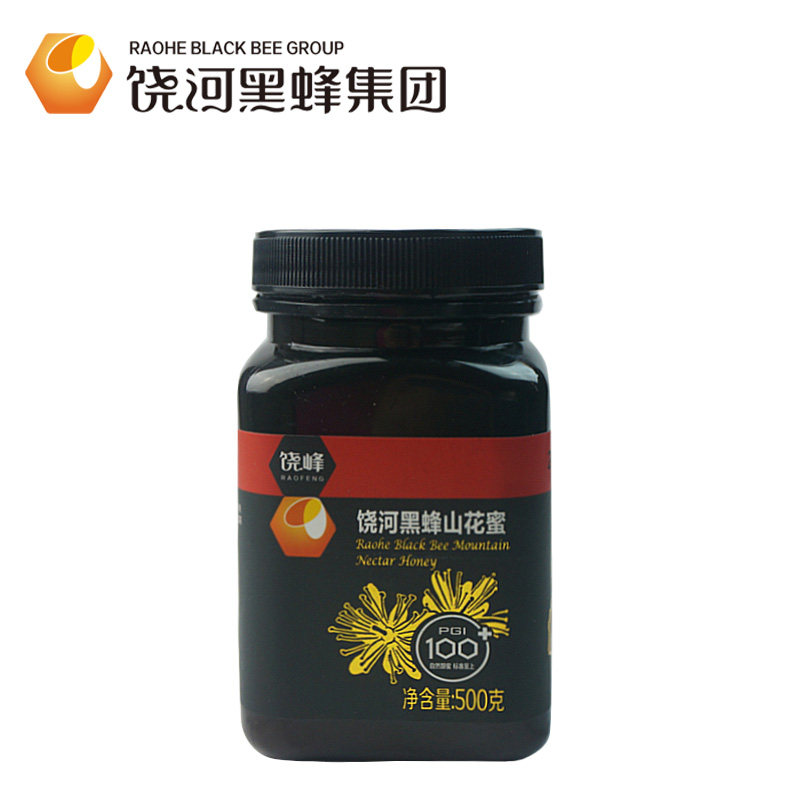 饶峰牌饶河东北黑蜂蜂蜜500g山花蜜农家自产土蜂蜜