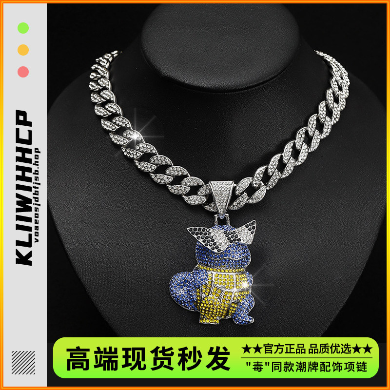 原创设计卡通杰尼龟吊坠古巴项链