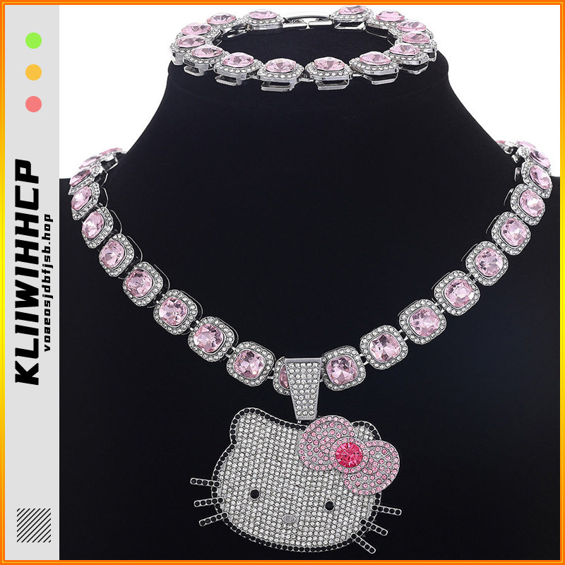 高版本奢华猫咪卡通Kitty猫项链