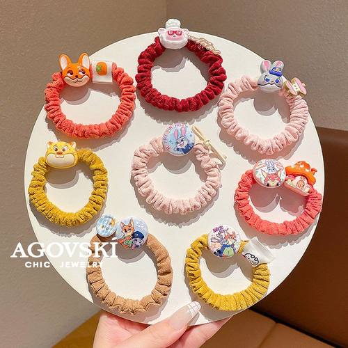 疯狂动物城同款卡通发圈尼克朱迪儿童发绳少女可爱扎头发皮筋头绳