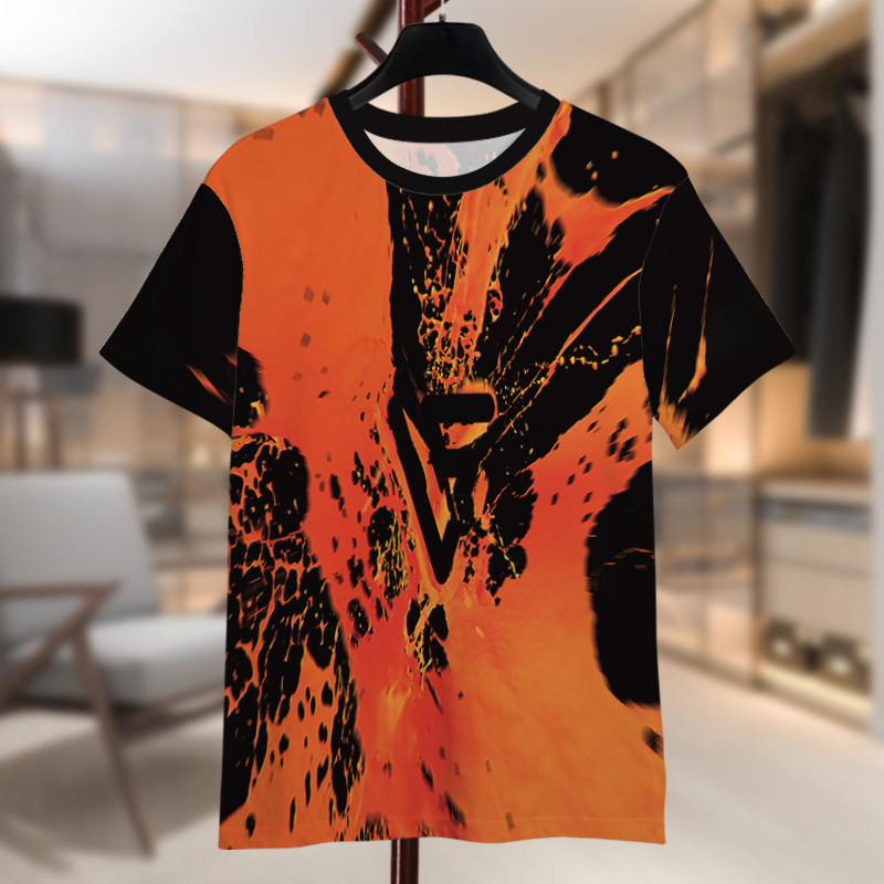 印花短袖t恤男冰丝速干凉感运动2026新款夏季青少年半袖宽松透气