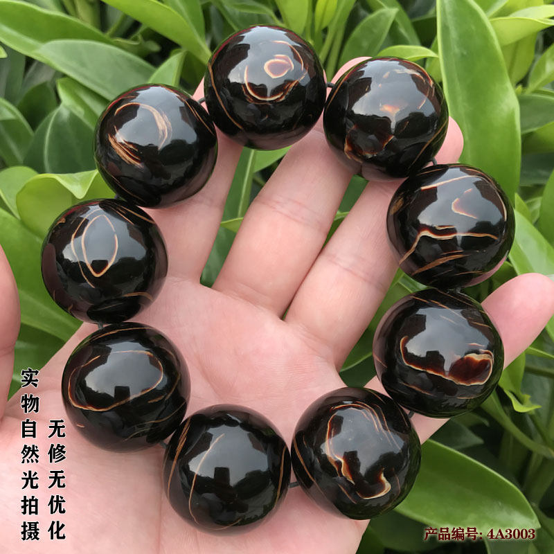 神木阁海柳手串手链男士手串手珠收藏佛珠圆珠天眼纹3.0cm包邮