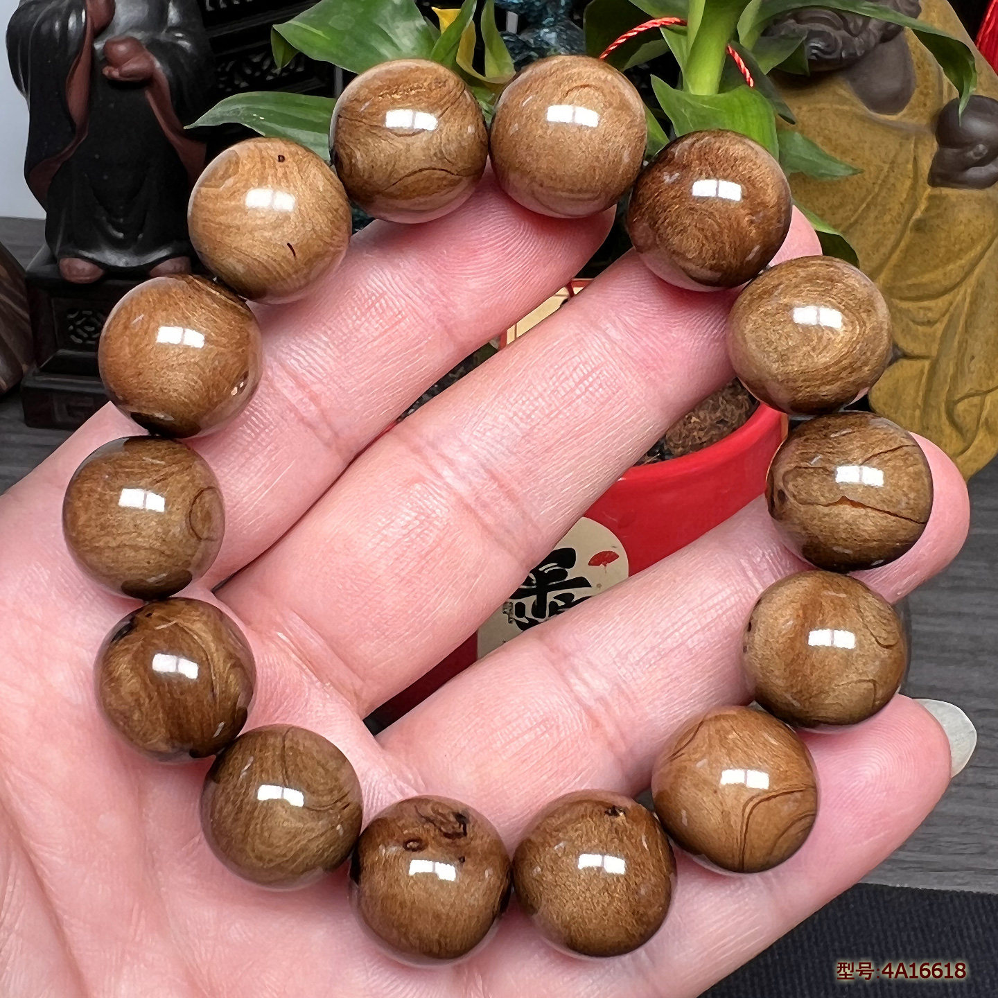 保真天然海柳16mm佛珠手串
