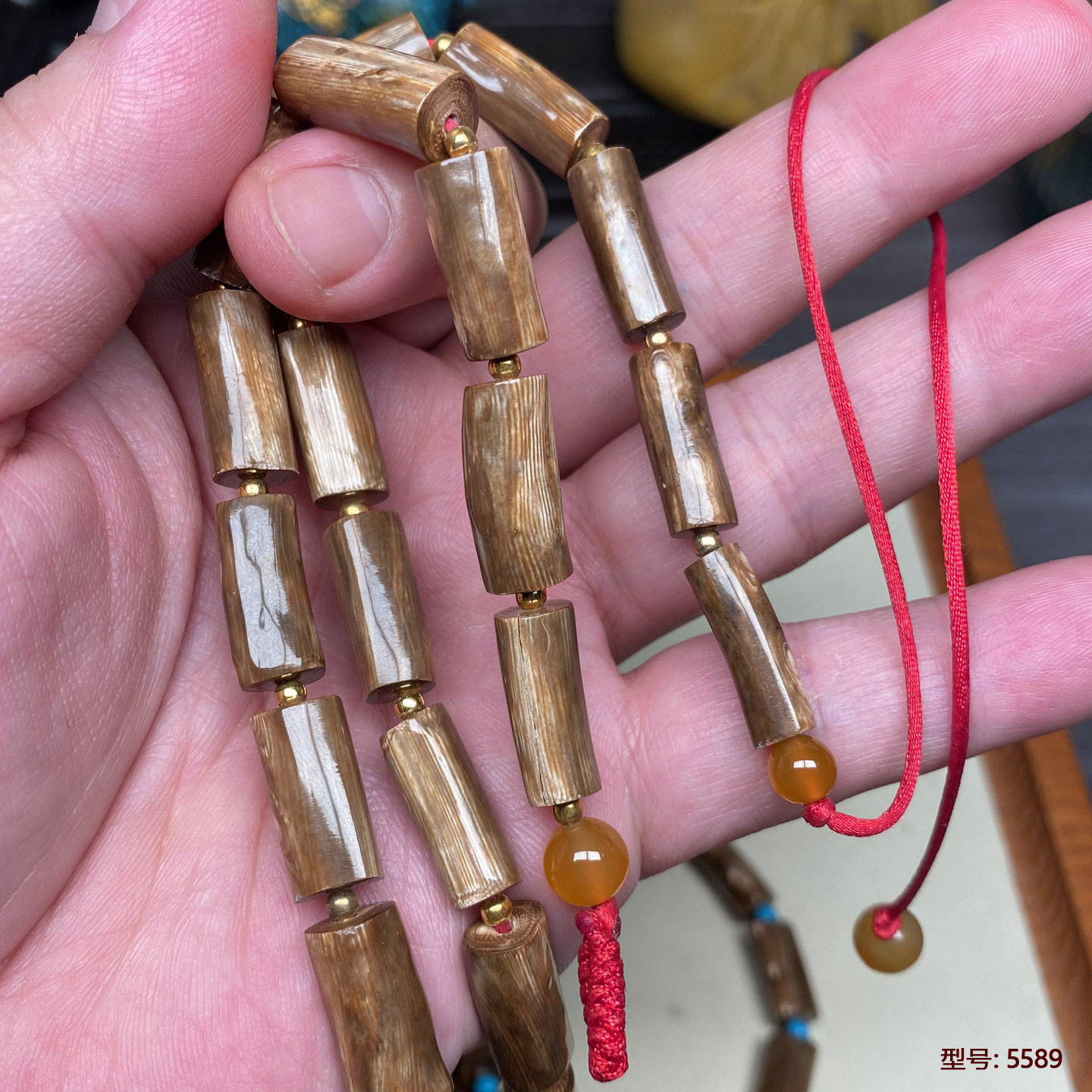 天然金珊瑚随型手串DIY文玩