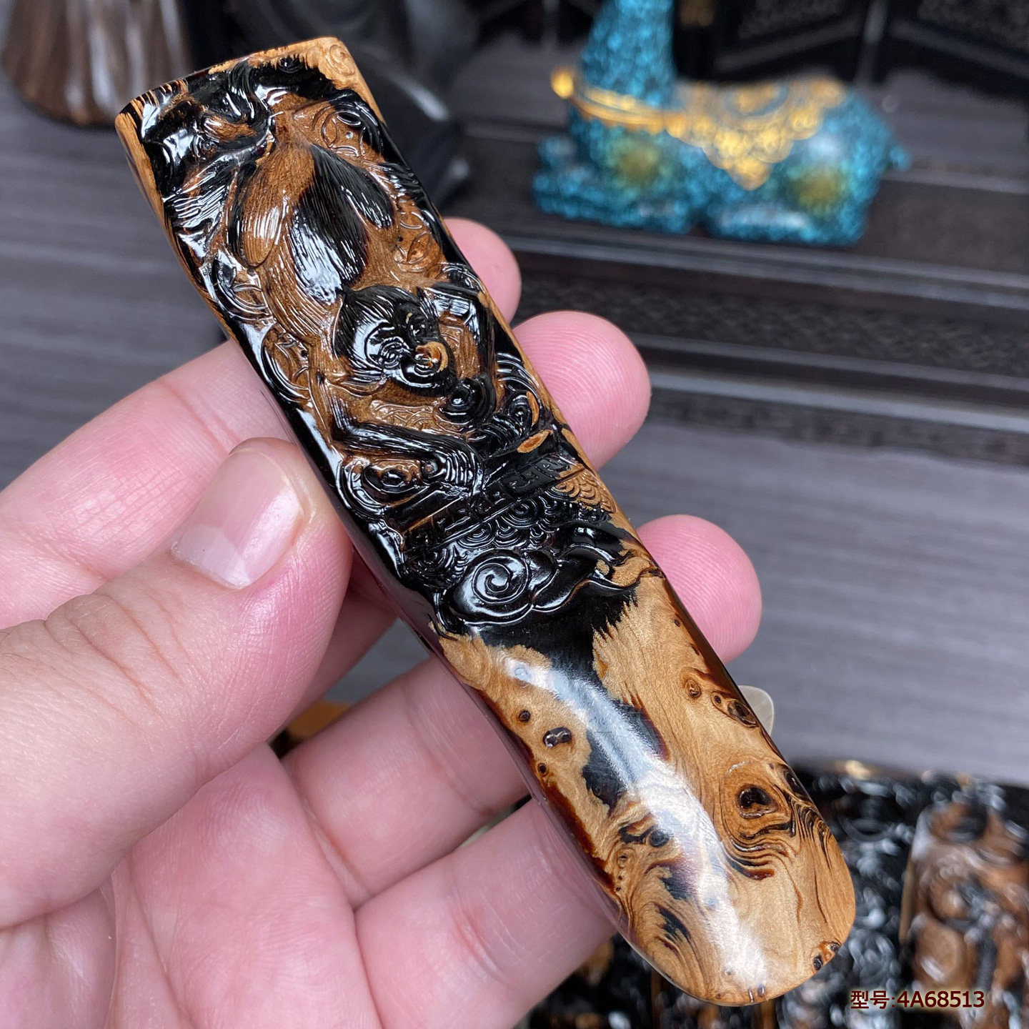 天然保真海柳烟嘴复古风招财猴