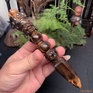 天然海柳文玩金刚橛吊坠挂件降魔杵增福添寿修行法器金刚杵锤子