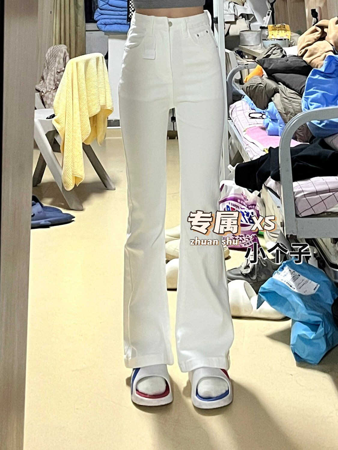 适中2024年夏季牛仔布小个子长裤