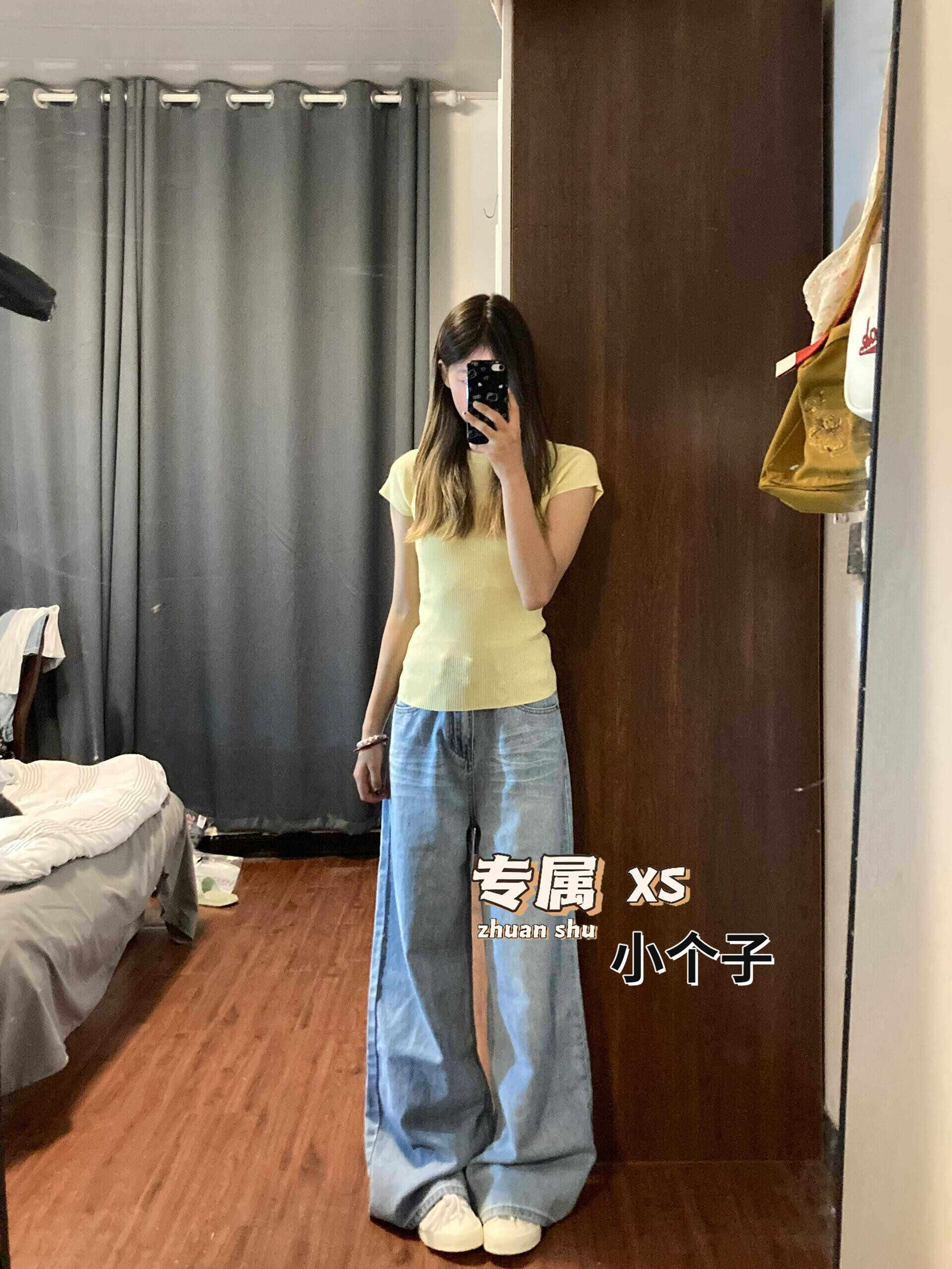 适中2024年夏季牛仔布小个子长裤