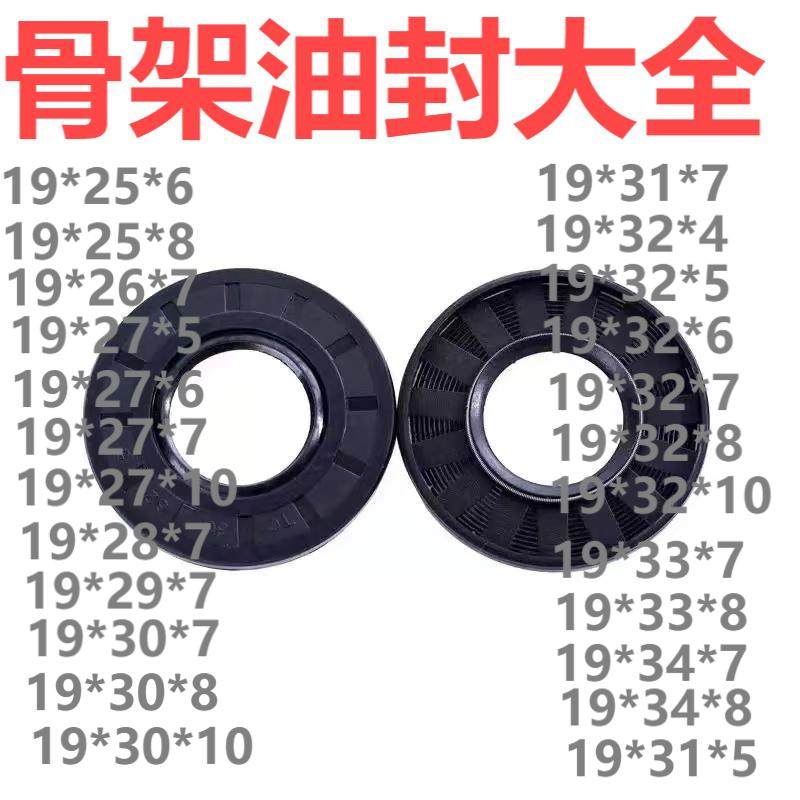 骨架油封19*25/26/27/28/29/30/31/32/33/34*6/8/7/5/10/4 TC