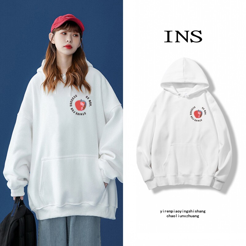 时代少年团宋亚轩同款苹果卫衣女秋冬韩版慵懒风情侣装棒球服上衣
