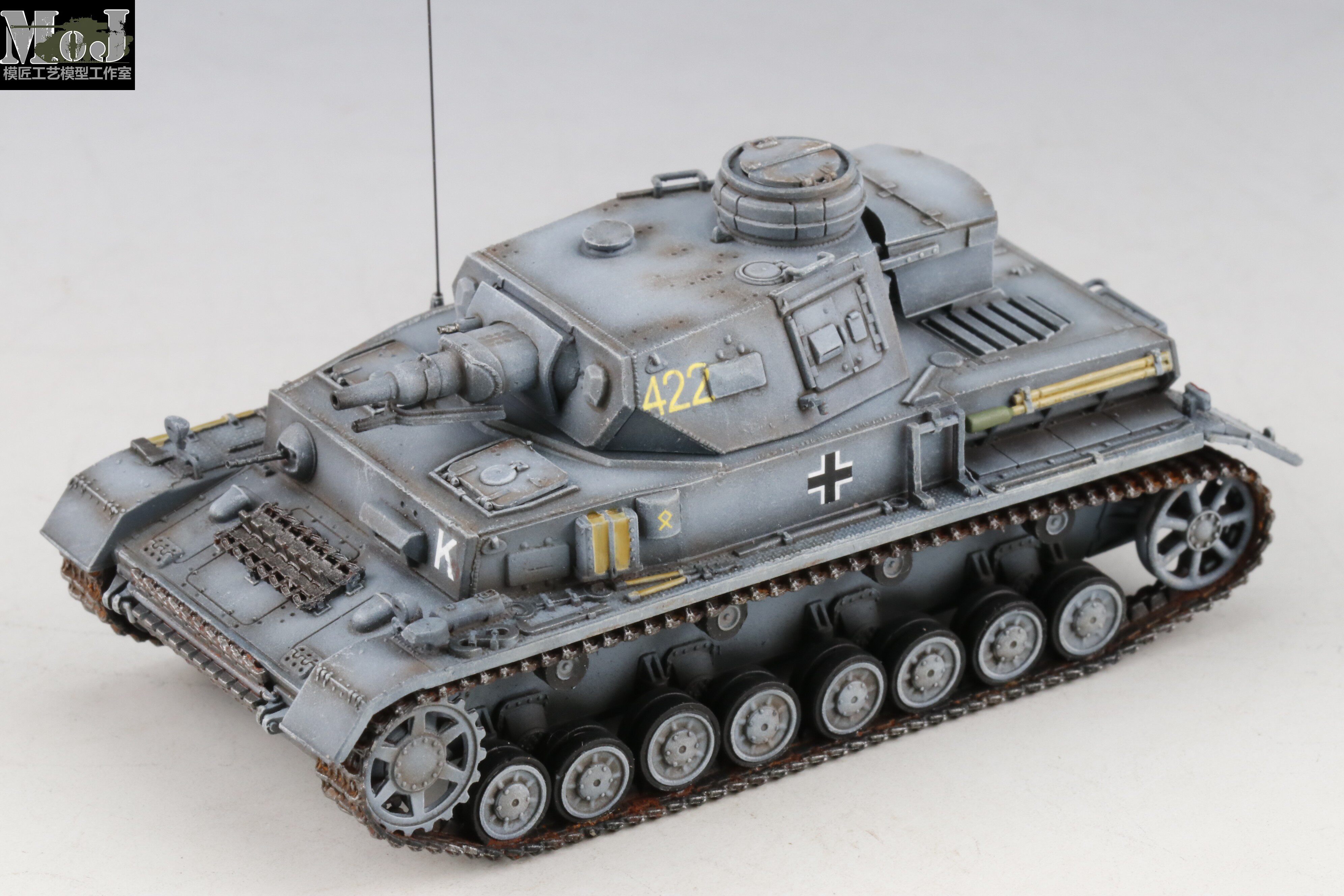 【模匠】威龙 7321 1/72 德国四号坦克f1(f  d)型 轻旧化成品代工
