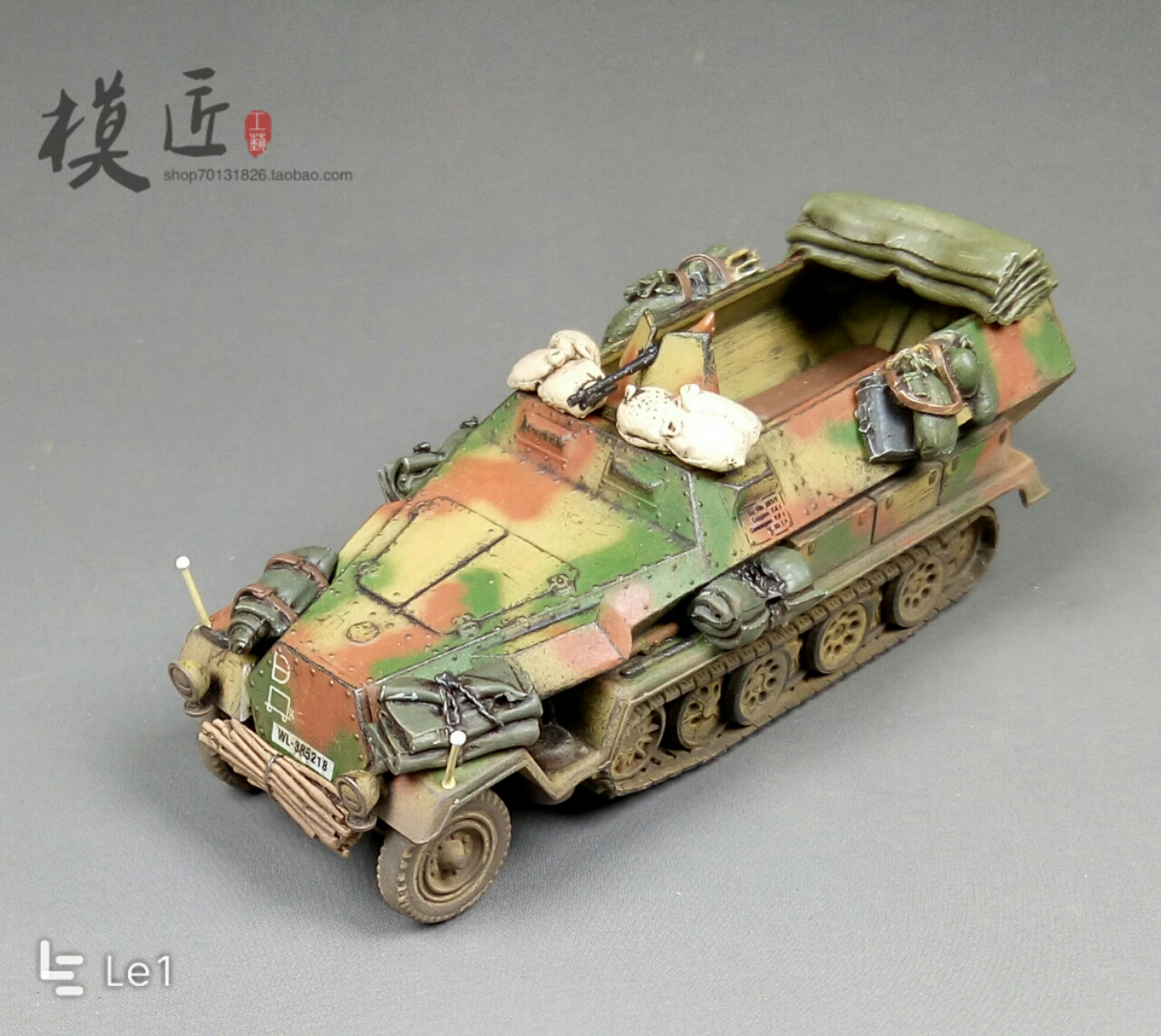 （模匠）1:72意大利德国251/2c半履带装甲车 7308 成品代工