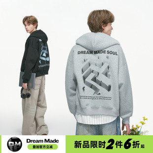 秋冬季 Dream 拉链卫衣男款 cleanfit连帽开衫 休闲男生外套 made美式