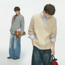 加厚情侣内搭男生针织衫 秋冬季 made老钱风新贵麻花毛衣男款 Dream