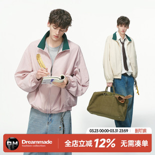 made 春秋季 美式 外套男款 老钱风休闲情侣飞行夹克 撞色工装 Dream