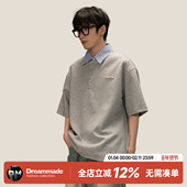 made假两件短袖 T恤POLO衫 男夏季 Dream 小众设计感休闲衬衫 领上衣