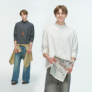 Dream made 半高领德绒打底衫男款冬季双面绒长袖t恤内搭保暖上衣