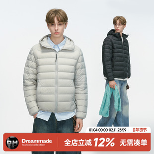 Dream made 90白鸭绒排骨羽绒服男冬季新款轻薄男生内胆情侣外套
