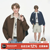 新款 Dream 男生夹克 纹拼接工装 外套男2026春秋季 made美式 巴恩风格