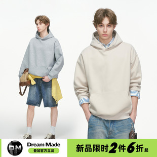 重磅休闲帽衫 Dream cleanfit灰色连帽卫衣男秋冬季 美式 外套 made