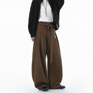 made 直筒宽松阔腿裤 琥珀流光褶皱垂坠感西裤 秋冬季 子 男款 Dream