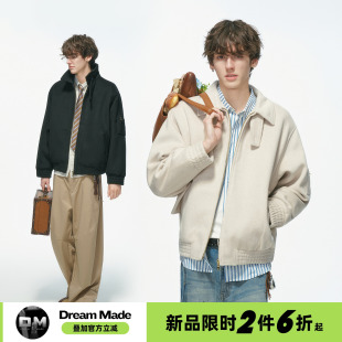 复古vintage毛呢外套男冬季 美式 加厚棉服夹棉夹克棉衣 made Dream