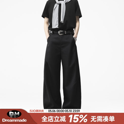 Dream made 美式复古垂感休闲裤男款春夏季宽松直筒西裤高街裤子