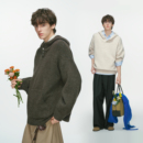 秋冬季 男款 慵懒风情侣套头男生毛衣 made羊毛混纺连帽针织衫 Dream