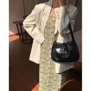 themind春季新款长袖设计感西服外套韩版休闲中长款小西装女60110