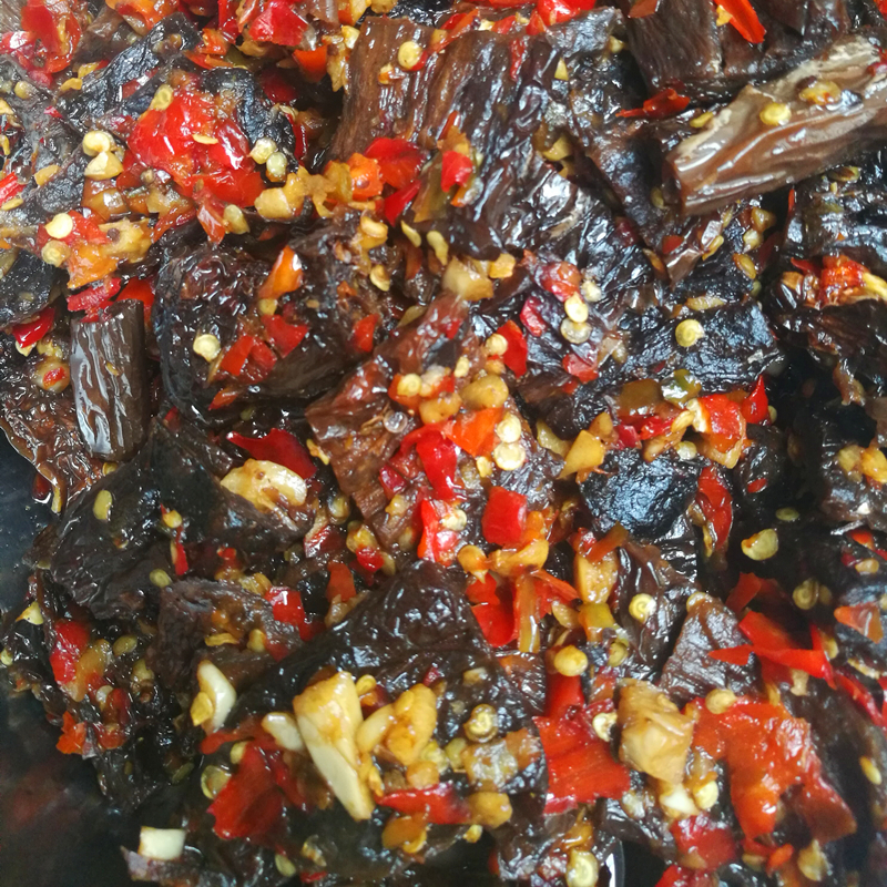 垛椒干茄子 湖南衡阳耒阳特产 纯手工农家香辣下饭茄子皮400g包邮