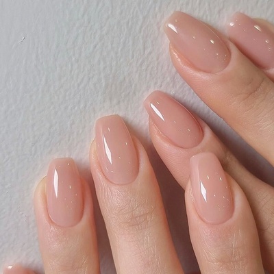 【裸色嬛嬛】手工穿戴甲日常假指甲显白高级感定制纯欲风简约短款