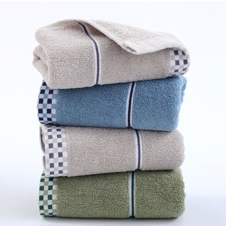 4条装大毛巾成人洗脸巾家用手巾柔软吸水不掉毛加厚棉质劳保面巾
