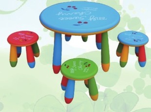 儿童家用画画小圆桌游戏桌玩具桌 新款 早教宝宝学习桌室内简易套装