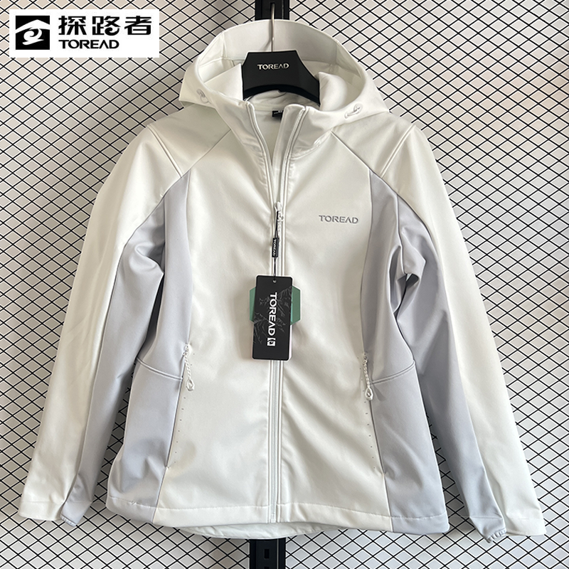探路者软壳衣女款26春户外防水防风轻量化冲锋衣外套TAEEAO82020