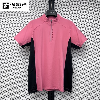 探路者2024春夏新款女式立领短袖T恤TAJJAM82016