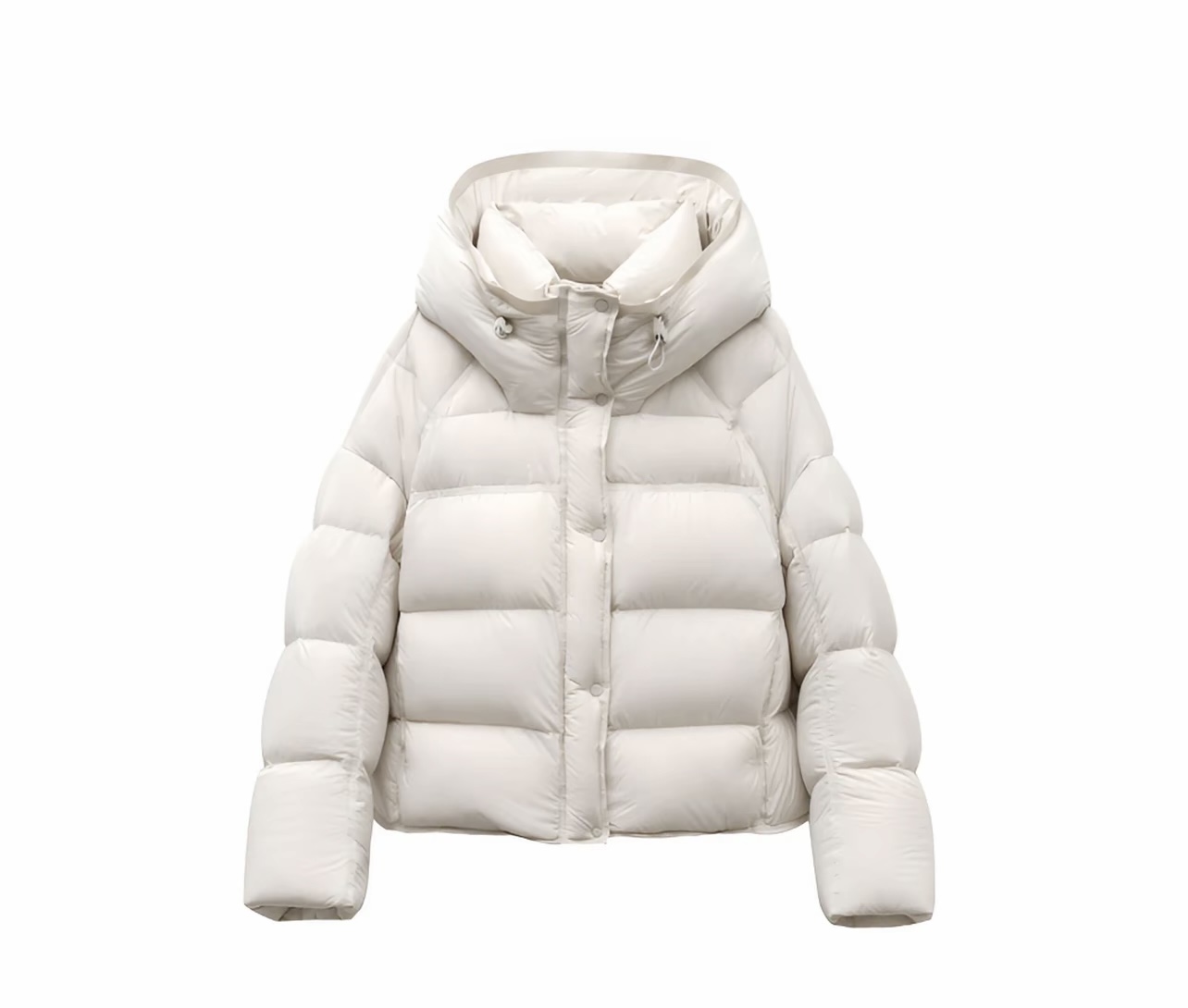 云朵泡芙短款加厚连帽保暖羽绒服
