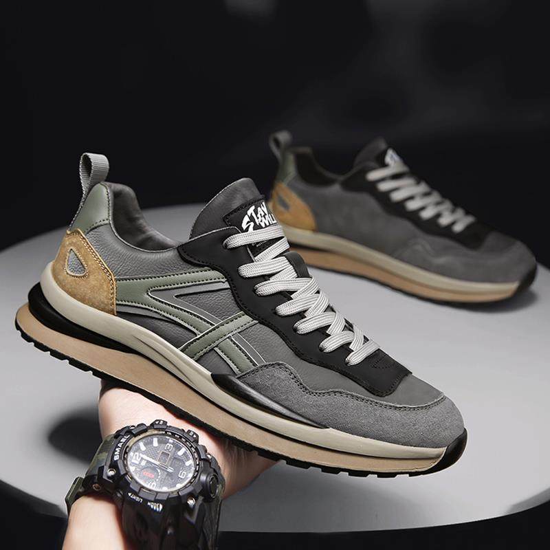 夏季Trbottomy男鞋2025新款真皮透气运动阿甘鞋男士容易匹配软底